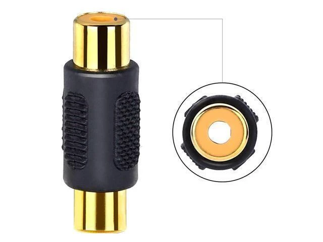 Alt view image 10 of 14 - 10 Pack RCA Female to Female Coupler Audio Video Gold Adapter for Phono Speaker RCA Cable Amplifier