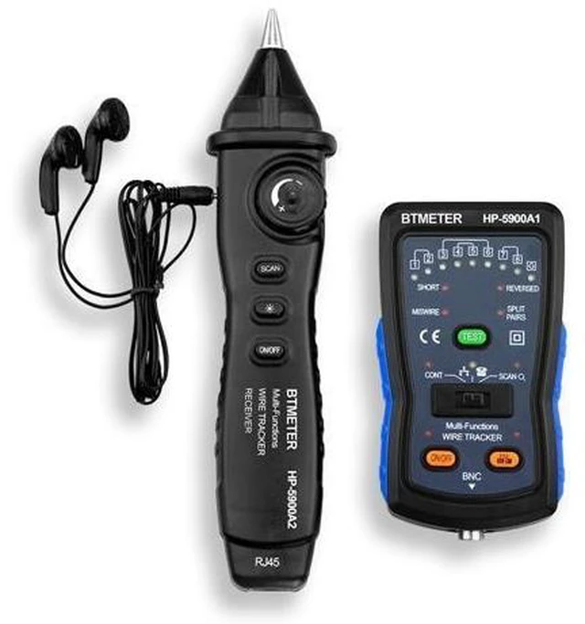 Alt view image 8 of 14 - 5900A1 Cable Finder Tone Generator Probe Kit Wire Tracker Toner Ethernet LAN Network Cable Tester Telephone Tester, Continuity Checker