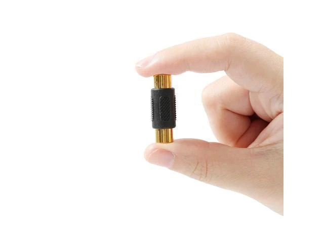 Alt view image 11 of 14 - 10 Pack RCA Female to Female Coupler Audio Video Gold Adapter for Phono Speaker RCA Cable Amplifier