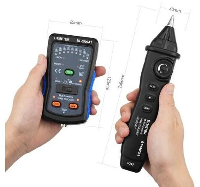 Alt view image 13 of 14 - 5900A1 Cable Finder Tone Generator Probe Kit Wire Tracker Toner Ethernet LAN Network Cable Tester Telephone Tester, Continuity Checker