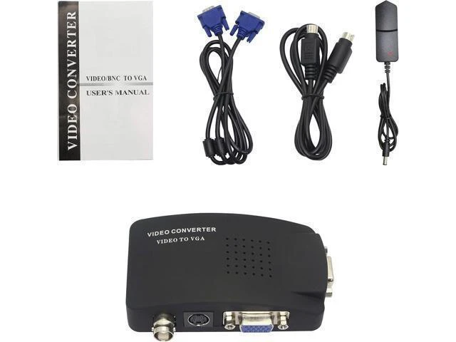 Alt view image 12 of 12 - XMSJSIY BNC to VGA Video Converter, S-Video Input to VGA Output, Supports PAL/NTSC, Easy to Install and Operate