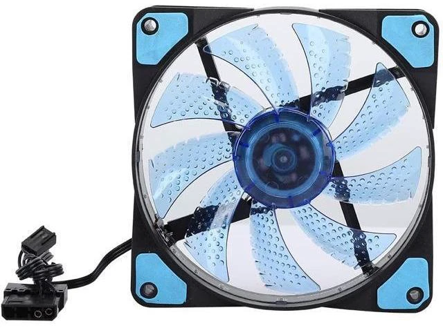 Alt view image 13 of 14 - CPU Cooling Fan, 4W 3-Lines 3Pin/4Pin PC Silent Cooling Fan with Color Backlight, CPU Cooler Chassis Radiator for Desktop, 120 x 120mm(Blue)
