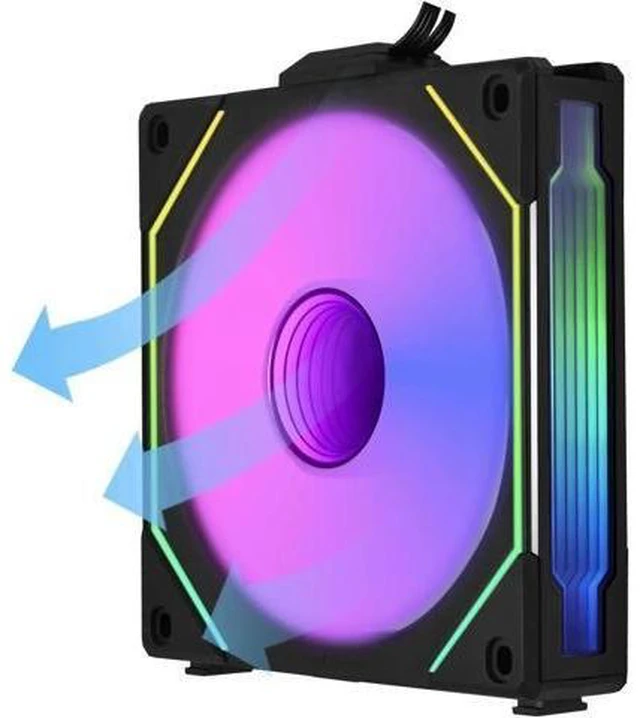 Alt view image 8 of 14 - wusu UNI FAN SL INFINITY 120 RGB BLACK REVERSE BLADE VERSION ---UF-RSLIN120-1B (No controller included)