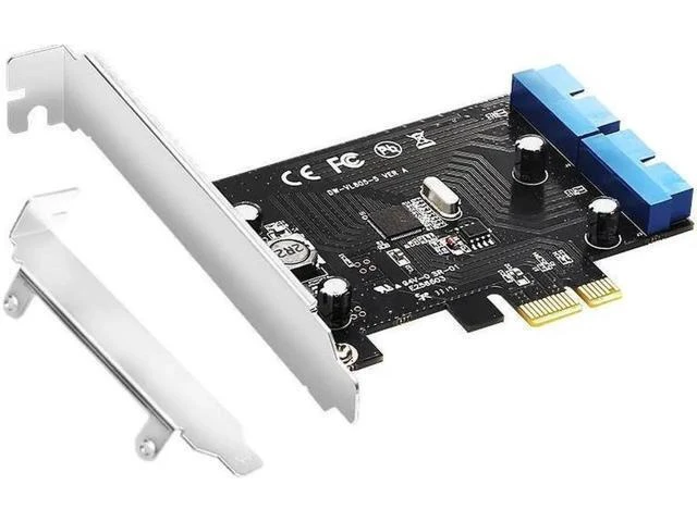 Alt view image 7 of 12 - Super Speed PCI Express to Dual 20 Pin USB 3.0 Controller Card PCI-E X1 to 2 Ports USB 3.0 Header With Low Profile Bracket