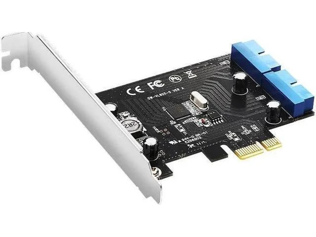 Alt view image 8 of 12 - Super Speed PCI Express to Dual 20 Pin USB 3.0 Controller Card PCI-E X1 to 2 Ports USB 3.0 Header With Low Profile Bracket
