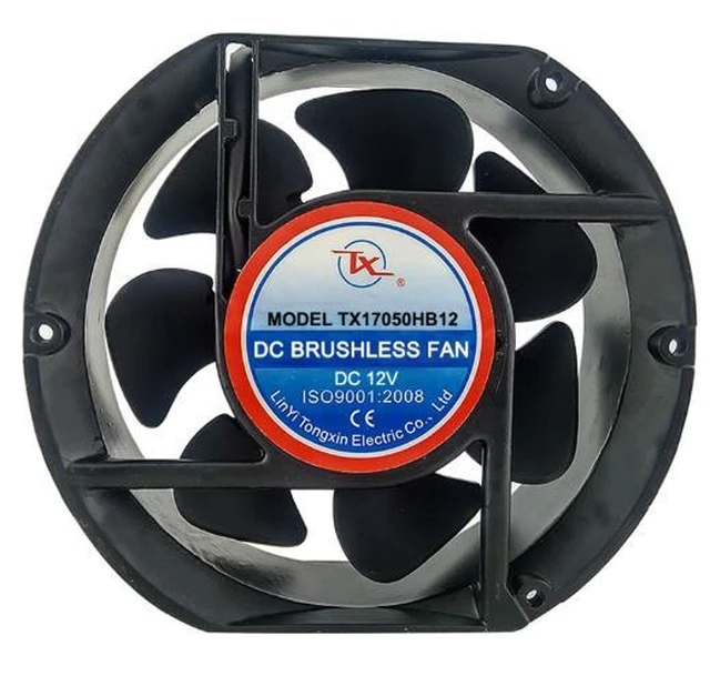 Alt view image 2 of 2 - TX17050 DC Fan 12V/24V Industrial Small Household Appliance Cabinet DC Fan