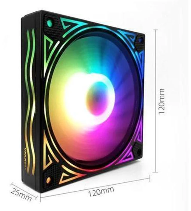 Alt view image 9 of 10 - 120mm PC Computer Ultra Cooler Fan RGB 12cm 12V 6Pin Desktop CPU PC Case Slient Cooling Clooer Fan rgb Control Box Easy Install