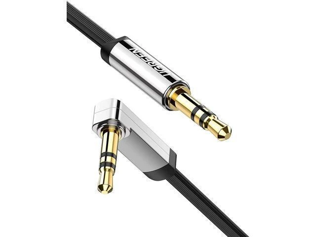 Alt view image 8 of 14 - UGREEN Aux Cable Cord 3.5mm Audio Cable Auxiliary Stereo Male to Male Cord Right Angle Flat 90 Degree Aux Jack Cable for Car, iPhone, iPad, Smartphones, Tablets, Media Players, Speakers (Black, 1.5ft)