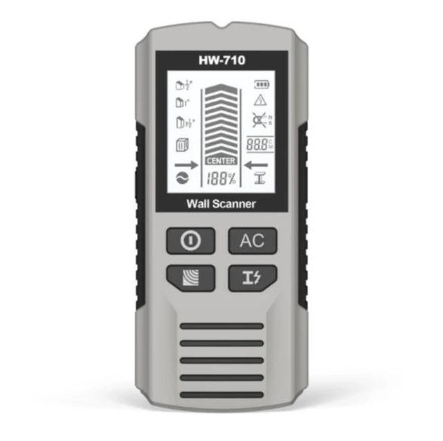 Alt view image 8 of 14 - New 5-in-1 Wall Detector - Stud and Column Detector Measuring Instrument - Wall Metal Detector Silver