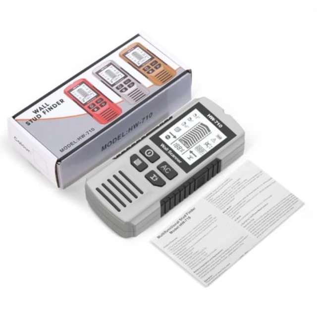 Alt view image 12 of 14 - New 5-in-1 Wall Detector - Stud and Column Detector Measuring Instrument - Wall Metal Detector Silver