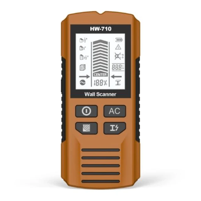 Alt view image 14 of 14 - New 5-in-1 Wall Detector - Stud and Column Detector Measuring Instrument - Wall Metal Detector Silver