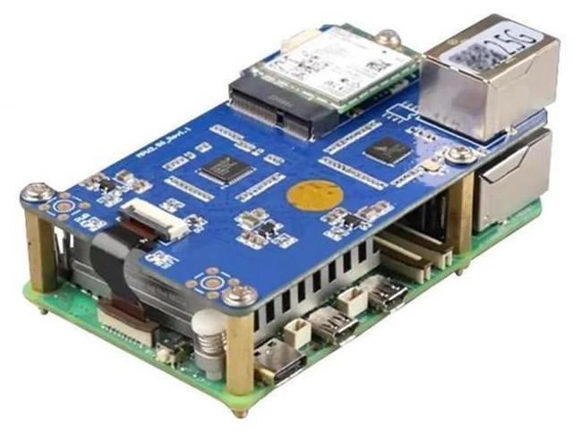 Alt view image 5 of 8 - JAENFONG MPW2.5G for Raspberry Pi 5 Expansion Board PCIE to 7 2.5G ETH with Module Antenna RTL8125 M.2 Ekey for RPI 5