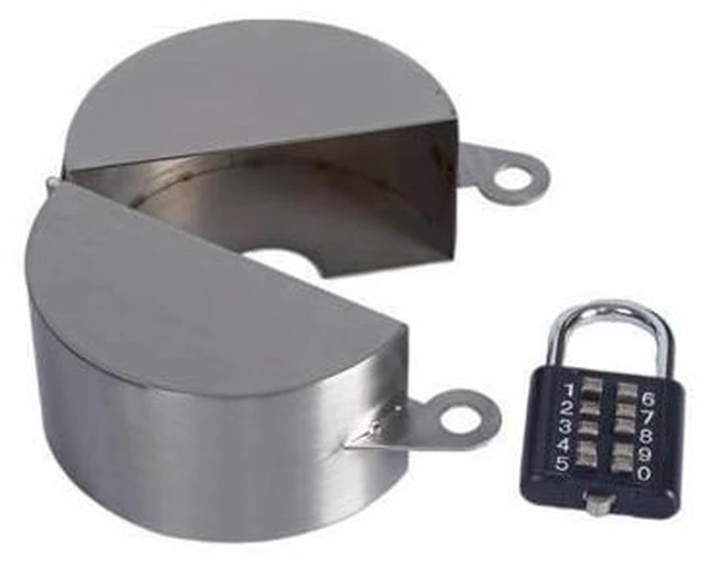 Alt view image 2 of 2 - Outdoor Faucet Anti-Theft Lock, Stainless Steel Valve Protection Cover with 4-Digit Combination, Secure Guard for Gardens and Rentals