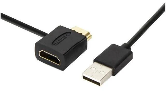 Alt view image 9 of 12 - Car USB to HDMI Fast Charging Cable, USB Male to HDMI Male and Female Conversion Power Cable, Only for Car Charging Use Length 50CM