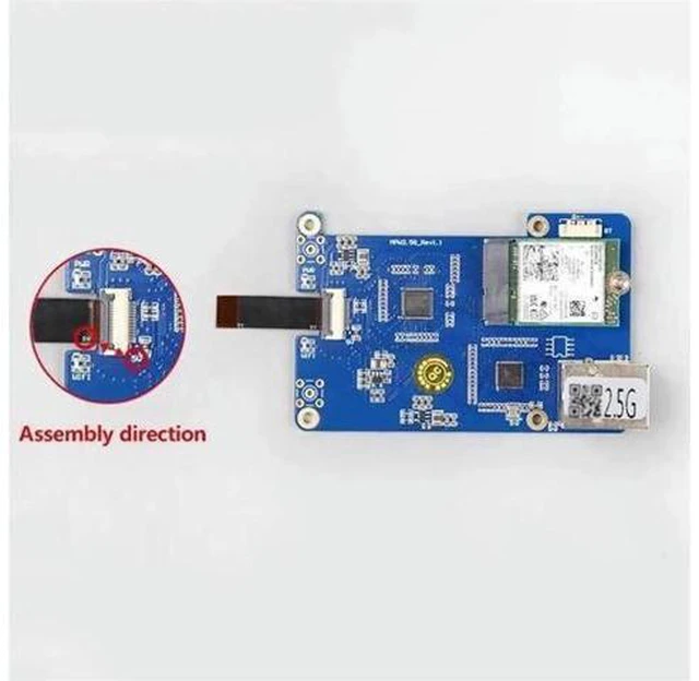Alt view image 7 of 8 - JAENFONG MPW2.5G for Raspberry Pi 5 Expansion Board PCIE to 7 2.5G ETH with Module Antenna RTL8125 M.2 Ekey for RPI 5