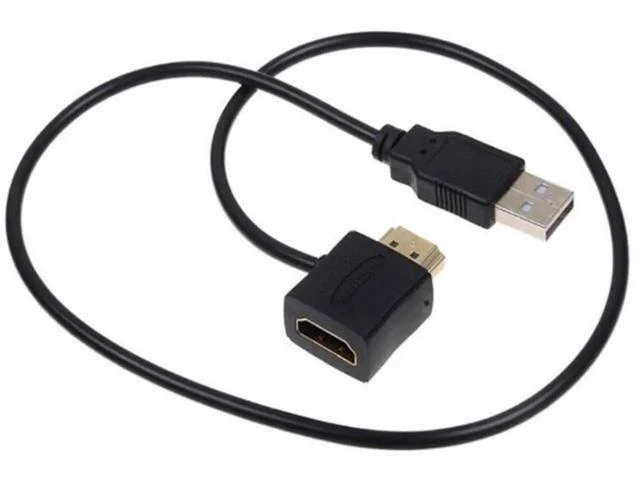 Alt view image 12 of 12 - Car USB to HDMI Fast Charging Cable, USB Male to HDMI Male and Female Conversion Power Cable, Only for Car Charging Use Length 50CM