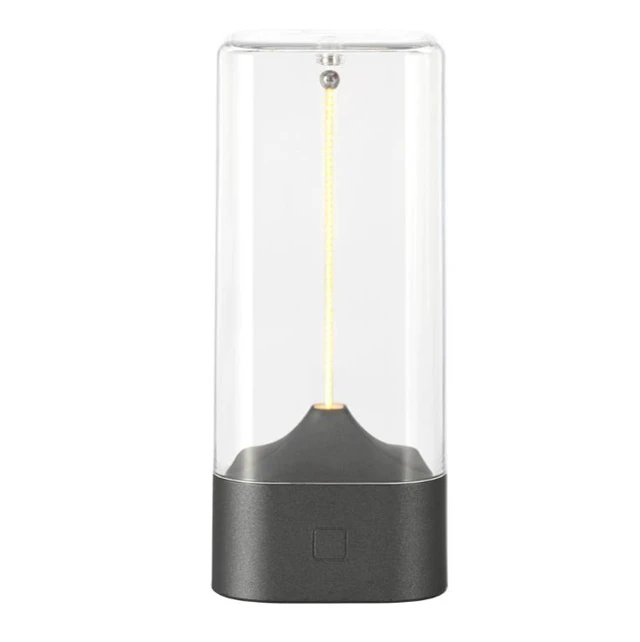 Alt view image 5 of 8 - New magnetic night light portable quantum desk lamp camping bedroom bedside breathing lamp creative gift Dark gray