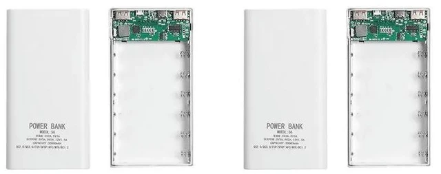 Alt view image 6 of 6 - 2X Power Bank Box 5V 2.1A LCD Display 20000Mah Power Board For 6XDIY Powerbank Case(White)