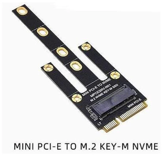 Alt view image 10 of 10 - MPCIE to KEY-M Expaon Slot, MINIPCI-E to NVME M2 Adapter Card, WIFI Interface to M.2 Drive