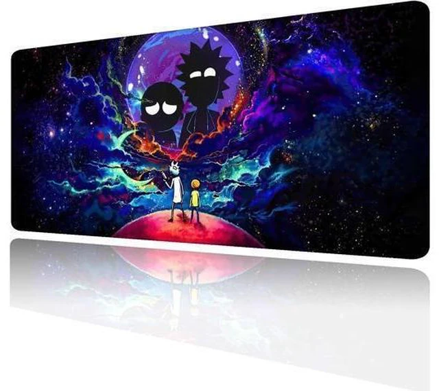 Alt view image 8 of 14 - Large Gaming Mouse Pad Anime Night Sky Space Stars Custom Desk Pad,Mousepad with Non-Slip Rubber Base and Stitched Edges Mouse Mat,Portable Desk Mat for Office,Computer Work,Game,31.5X15.7