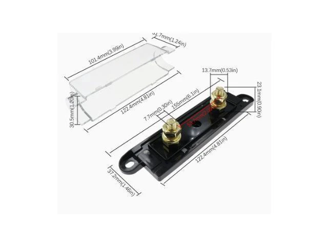 Alt view image 9 of 10 - Dapin Plug-in Car Fork-Type Fuse Base Fuse Box Audio Fuse Chamber Vehicle Fuse Audio Bracket Da Ping Insert 50A