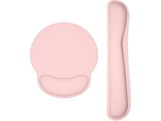 Alt view image 7 of 12 - Keyboard Wrist Rest and Mouse Pad with Wrist Support Cute Memory Foam Cushion for Keyboard and Mouse Set Ergonomic Desktop Pad Rests with Non Slip Base for Easy Typing & Pain Relief Pink