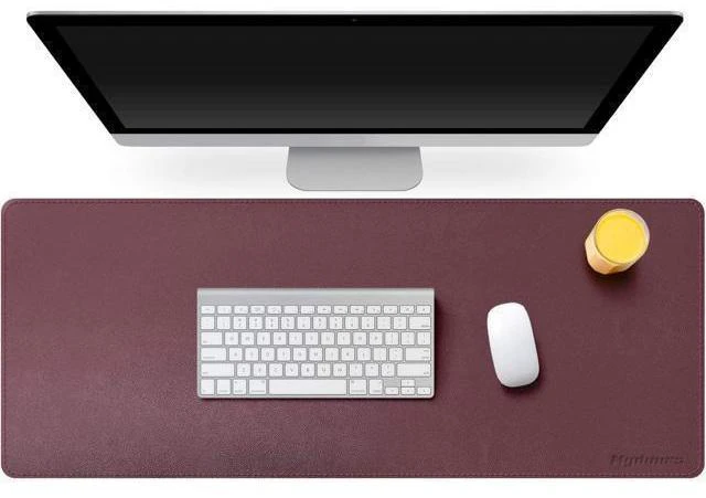 Alt view image 8 of 14 - Dual-Sided Multifunctional Desk Pads, 95x40cmWaterproof Desk Blotter Protector Leather Office Desk Wrting Mat Gaming Mouse Pad (Light Purple)