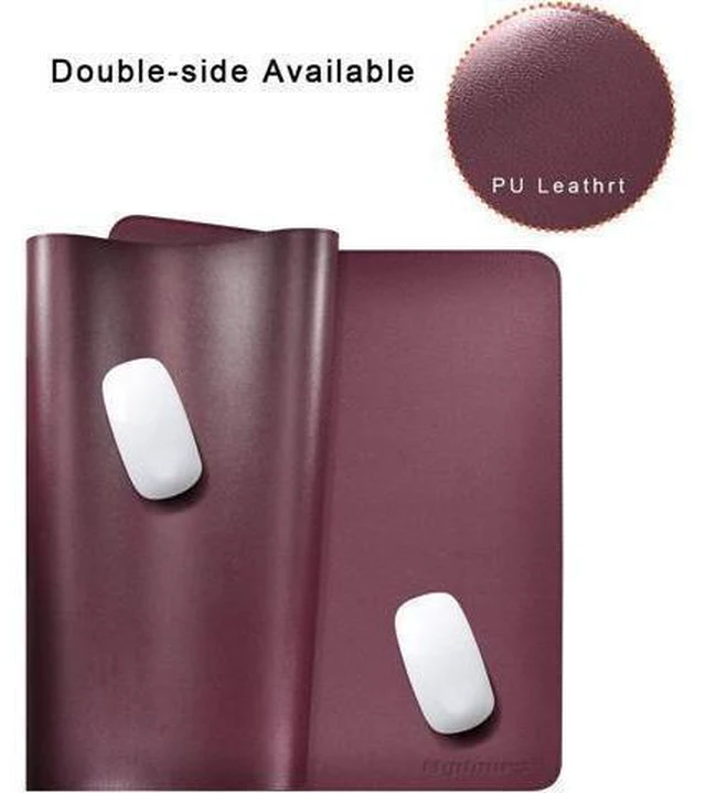 Alt view image 12 of 14 - Dual-Sided Multifunctional Desk Pads, 95x40cmWaterproof Desk Blotter Protector Leather Office Desk Wrting Mat Gaming Mouse Pad (Light Purple)