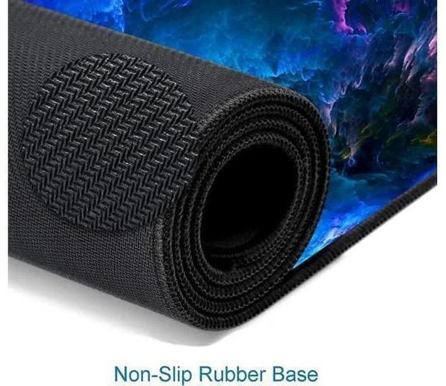 Alt view image 8 of 10 - Gaming Mouse Pad, Large Mouse Pads for Desk, Non-Slip Rubber Base Mousepad, Keyboard Mouse Mat, Desk Pad with Stitched Edges, 31.5x11.8inch, Dazzling Galaxy