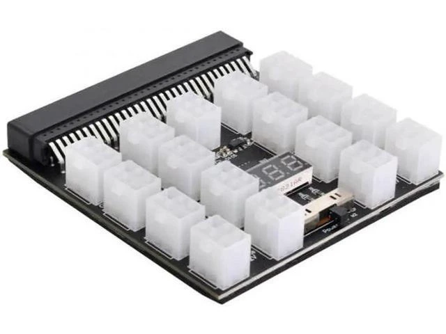 Alt view image 8 of 14 - 1200W Server PSU Power Supply Breakout Board Adapter with 17 Ports ATX 6 Pin for DPS-800GB 1200FB 1200QB