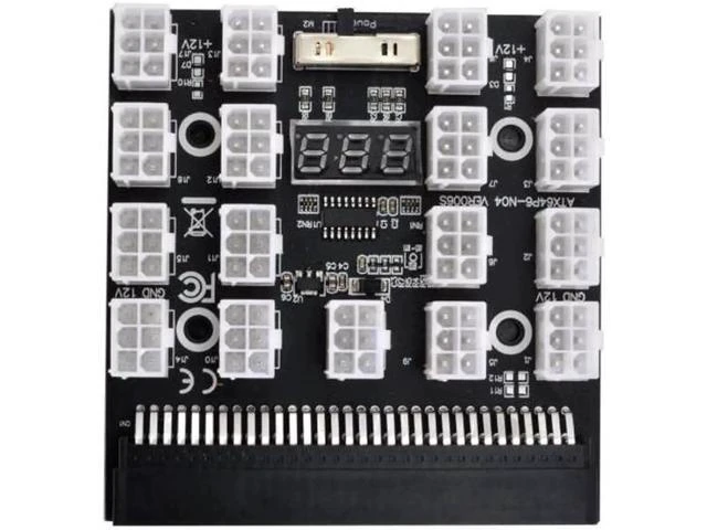 Alt view image 11 of 14 - 1200W Server PSU Power Supply Breakout Board Adapter with 17 Ports ATX 6 Pin for DPS-800GB 1200FB 1200QB