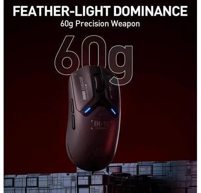 Alt view image 14 of 14 - Superlight Wireless Gaming Mouse, 60g Lightweight, 8K Polling Rate, up to 26,000 DPI, Tri-Mode Bluetooth 5.0 / 2.4G wireless / Type-C wired modes Gaming Mice, PAW3395 Sensor, Fully Programmable