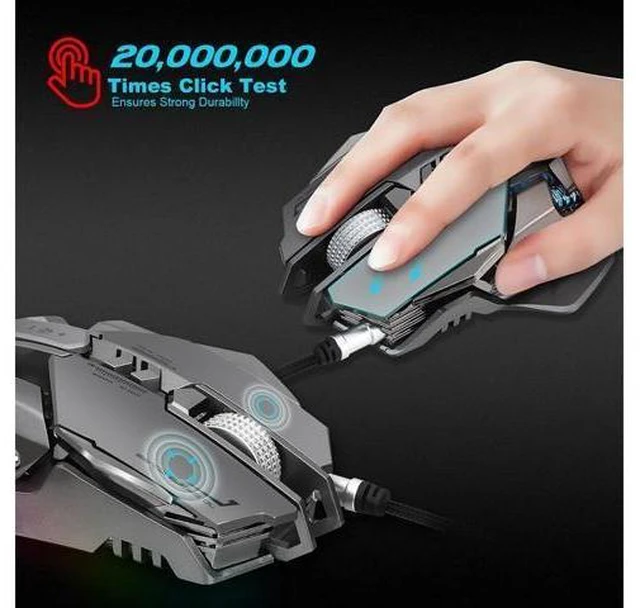 Alt view image 10 of 14 - NEW ZERODATE G9 Mechanical Gaming Mouse Game Competitive Mice Adjustable 4000DPI Programmable 7 Buttons LED backlight for PC Gamer