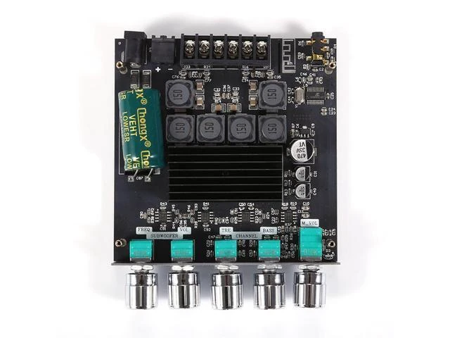 Alt view image 7 of 10 - ZK-TB21 2.1-channel Bluetooth digital power amplifier module with adjustable bass and treble, low-frequency speaker featuring TPA3116D2 original chip