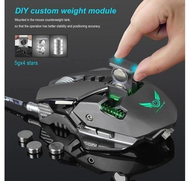 Alt view image 11 of 14 - NEW ZERODATE G9 Mechanical Gaming Mouse Game Competitive Mice Adjustable 4000DPI Programmable 7 Buttons LED backlight for PC Gamer