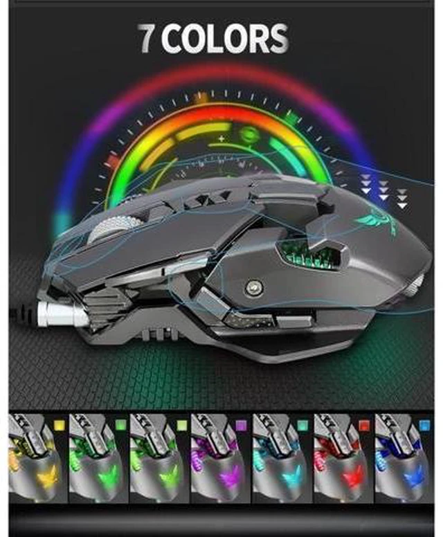 Alt view image 14 of 14 - NEW ZERODATE G9 Mechanical Gaming Mouse Game Competitive Mice Adjustable 4000DPI Programmable 7 Buttons LED backlight for PC Gamer
