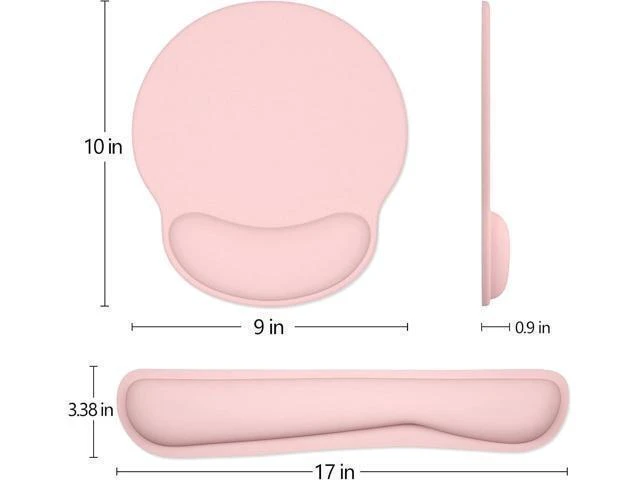Alt view image 12 of 12 - Keyboard Wrist Rest and Mouse Pad with Wrist Support Cute Memory Foam Cushion for Keyboard and Mouse Set Ergonomic Desktop Pad Rests with Non Slip Base for Easy Typing & Pain Relief Pink