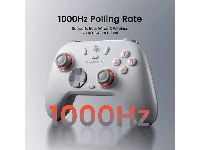 Alt view image 10 of 14 - GameSir Nova Lite 2 Wireless PC Controller with Hall Effect Joysticks & Triggers, 2.4G & Wired 1000Hz Polling Rate, Remappable Buttons - Compatible with PC/Switch/Steam/Android (White)