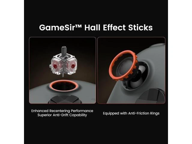 Alt view image 11 of 14 - GameSir Nova Lite 2 Wireless PC Controller with Hall Effect Joysticks & Triggers, 2.4G & Wired 1000Hz Polling Rate, Remappable Buttons - Compatible with PC/Switch/Steam/Android (White)