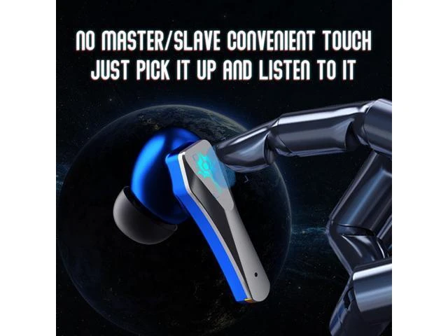 Alt view image 10 of 10 - Xmenha Blue True Wireless Earbuds with Mic Microphone Bluetooth 5.3 TWS Wireless Gaming Earbuds Low Latency Blue Tooth Ear Buds in Ear Headphones Bluetooth Ear Buds Earphones for iPhone Android