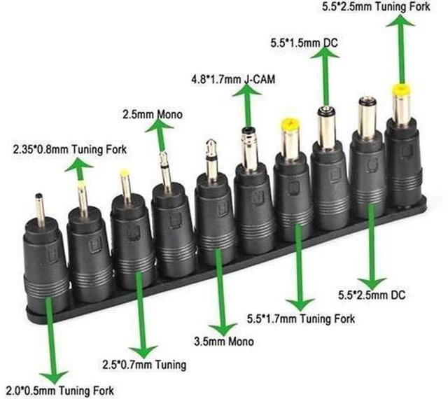 Alt view image 10 of 12 - 38 PCS Universal Laptop DC Power Adapter Tips 5.5 mm x 2.1 mm DC AC Power Adapter Kits Connector for Thinkpad Power Supply Plug Jack Sets