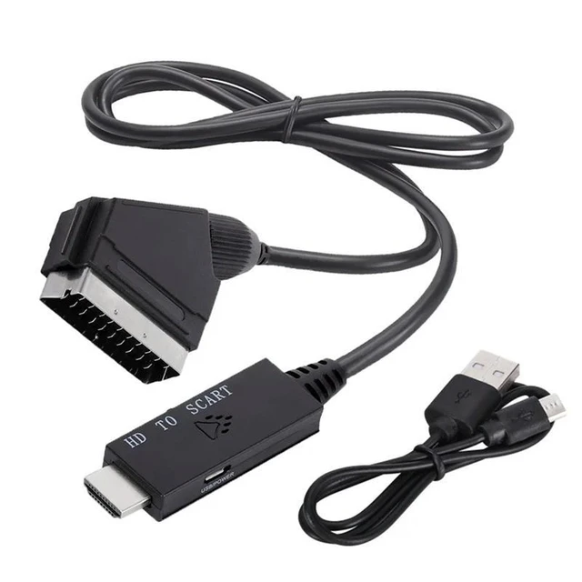 Alt view image 5 of 6 - Adapter Cable Low Power Consumption With USB Power Cable -Compatible To Scart Audio Video Adapter Plug And Play