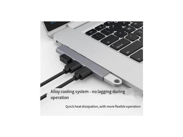 Alt view image 9 of 10 - 8-in-1 USB hub extender, four-in-one hub, Type-C expaon dock, one-to-four computer splitter expaon dock Side-mounted Type-C interface