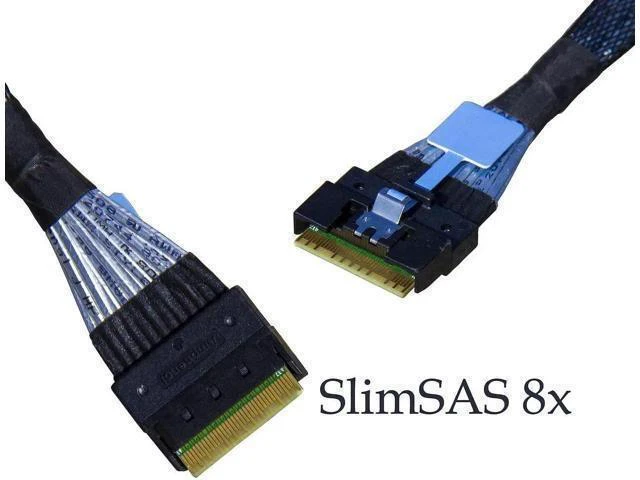 Alt view image 12 of 14 - JAENFONG x8 to x8,-- 74Pin to - 74Pin,PCIe Gen5 Mini Cooledge IODouble Straight Cable 100CM