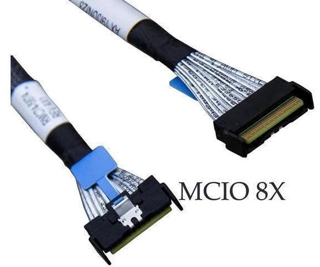 Alt view image 13 of 14 - JAENFONG x8 to x8,-- 74Pin to - 74Pin,PCIe Gen5 Mini Cooledge IODouble Straight Cable 100CM
