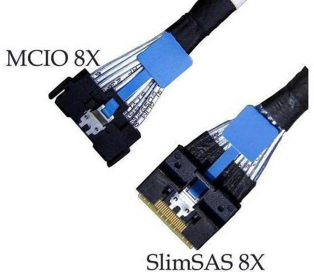 Alt view image 14 of 14 - JAENFONG x8 to x8,-- 74Pin to - 74Pin,PCIe Gen5 Mini Cooledge IODouble Straight Cable 100CM