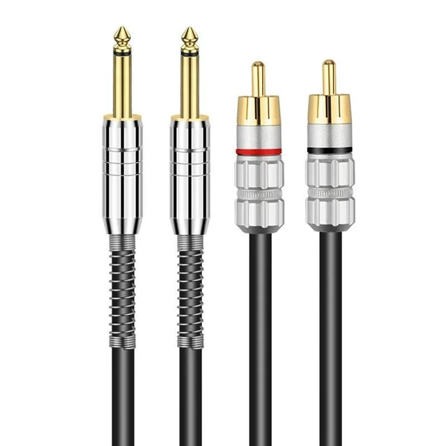 Alt view image 5 of 6 - 2M Audio Cable Dual 6.5 To 2RCA Audio Cable OFC 6.5Mm To Double Lotus Audio Cable 2 Pairs Of 2 6.5 To RCA Console Cable