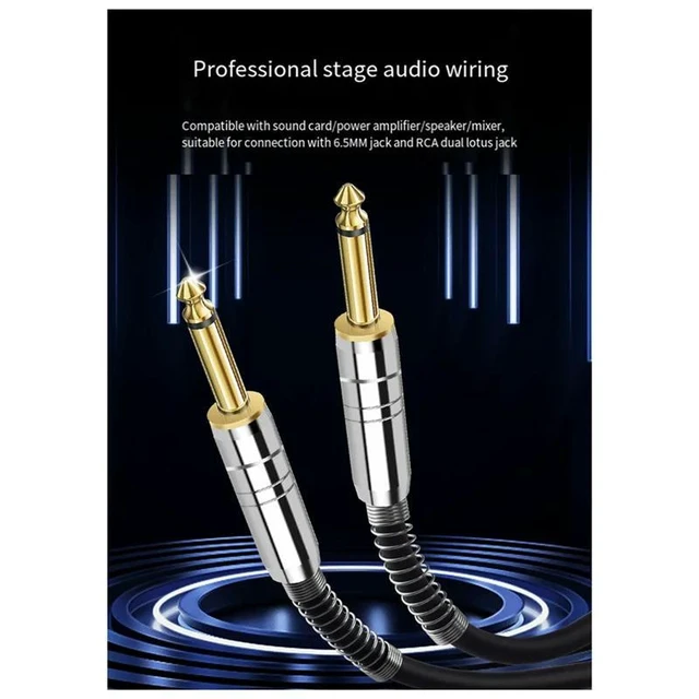 Alt view image 6 of 6 - 2M Audio Cable Dual 6.5 To 2RCA Audio Cable OFC 6.5Mm To Double Lotus Audio Cable 2 Pairs Of 2 6.5 To RCA Console Cable