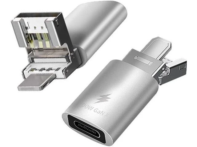 Alt view image 8 of 14 - 4 in 1 OTG Adapter USB to Type-C Adapter Lightning Female to Type C Male PD Fast Charging Adapter for iPhone15 Series USB C to Lightning Fast Charging Data Transfer ConverterCables and Adapters - OEM