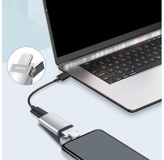 Alt view image 10 of 14 - 4 in 1 OTG Adapter USB to Type-C Adapter Lightning Female to Type C Male PD Fast Charging Adapter for iPhone15 Series USB C to Lightning Fast Charging Data Transfer ConverterCables and Adapters - OEM